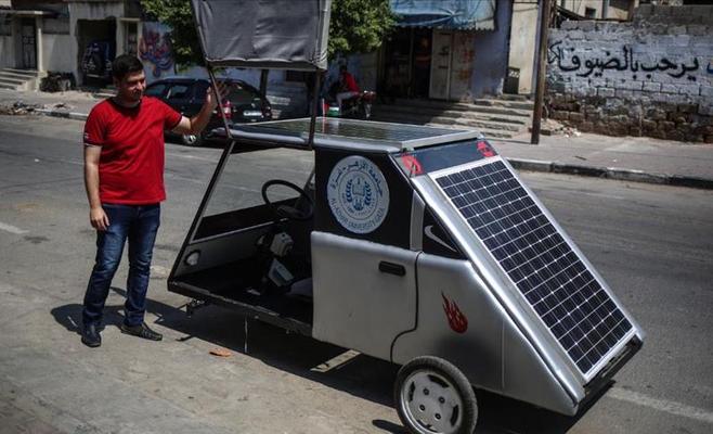 أول سيارة تعمل بالطاقة الشمسية في غزة Image