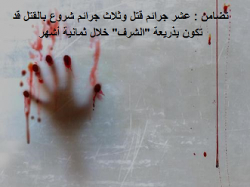 14 جريمة قتل بحق اردنيات خلال 8 اشهر Image
