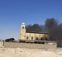 حريق بكنيسة الأنبا بيشوي في المنيا الجديدة بمصر 
