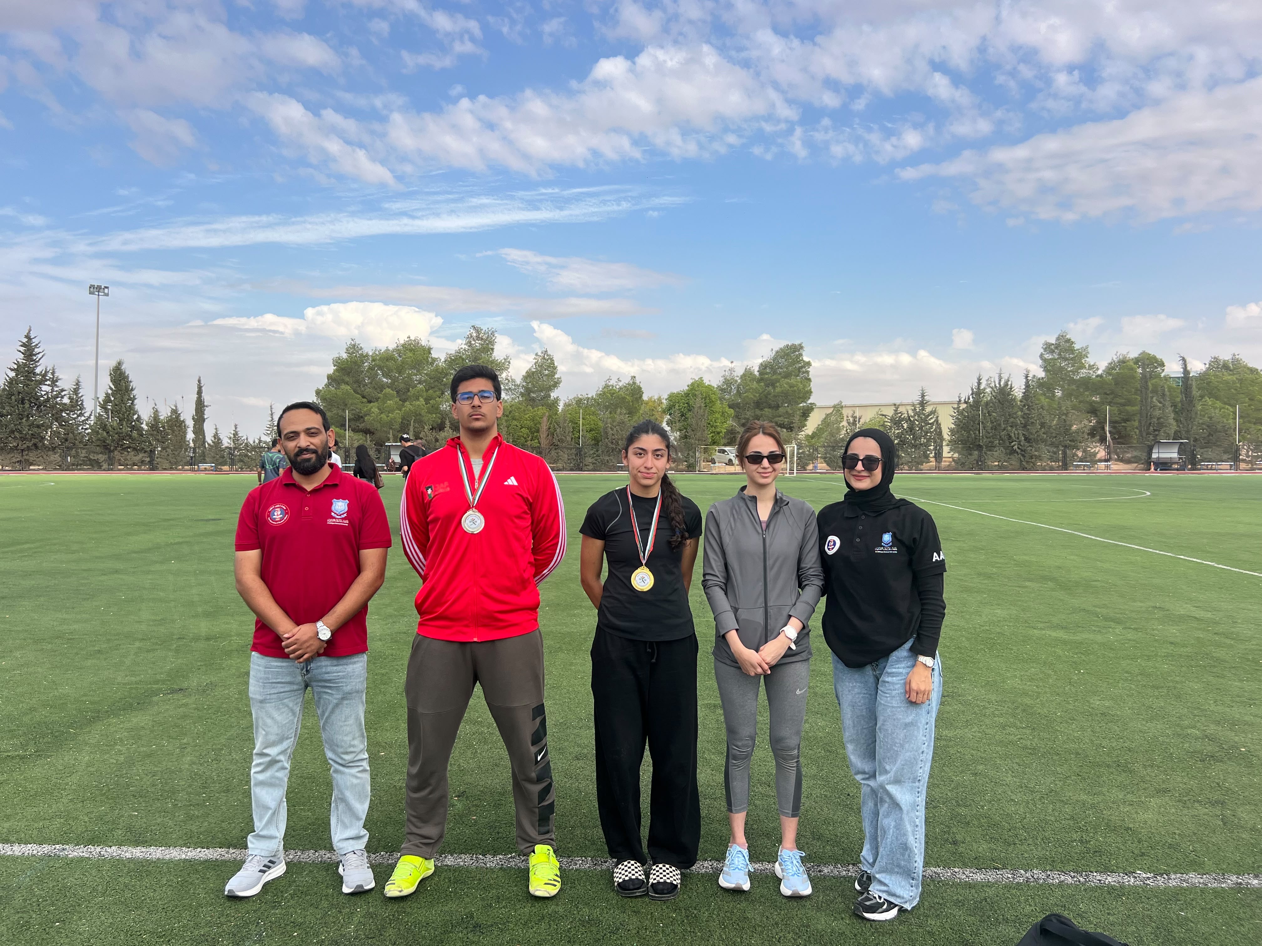 ذهبية وفضية لجامعة عمّان الأهلية في بطولة الجامعات الأردنية لألعاب القوى