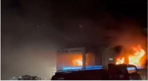حريق يلتهم مركز "جويل" للتجميل بعبدون - فيديو