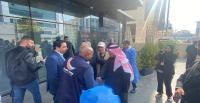 سعادة السفير الكويتي عزيز الديحاني في زيارة لمستشفى السعودي بخلدا