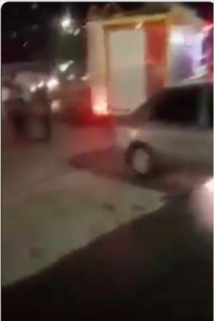 انفجار اسطوانة غاز وحريق بمحل تجاري في مخيم النصر- فيديو